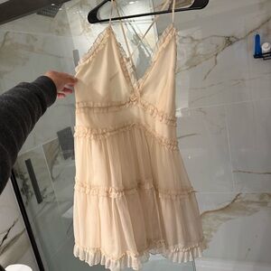 Windsor Cream Ruffle Dress
